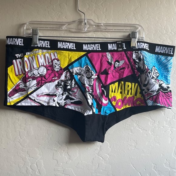 Torrid Marvel Boyshorts NWT Women's 3X Iron Man, Captain America, Wasp Falcon - Picture 2 of 5